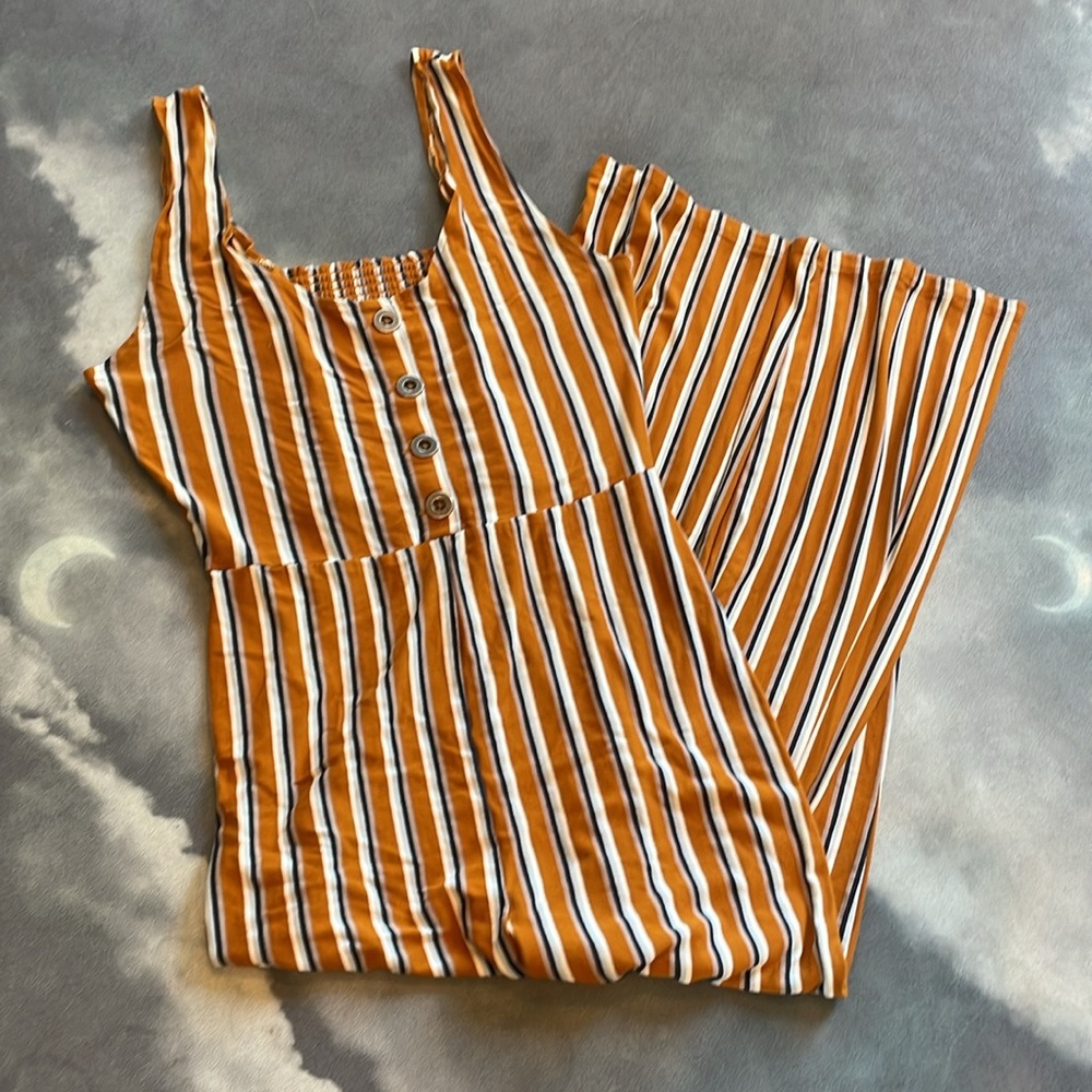 RVCA stripped jumpsuit | Size XS